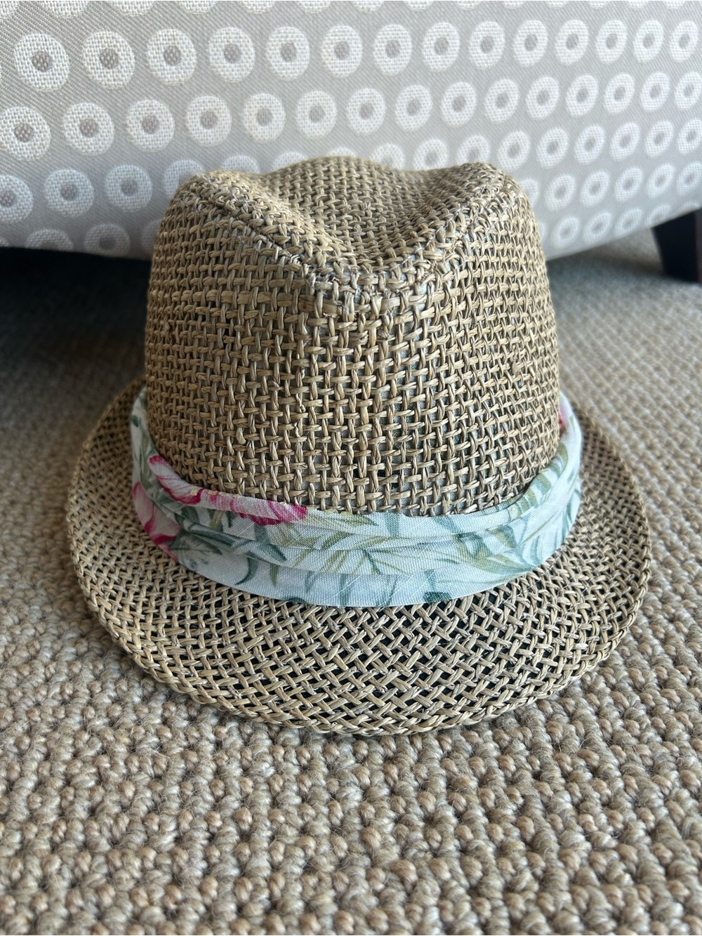 Women's Kooringal Tan 100% Straw & Linen Fedora with Tropical Band OSFA 53 cm